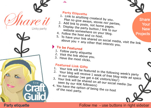 FineCraftGuild shareit linky party etiquette
